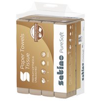 Satino PureSoft Handtuchpapier Format V-Falz 24x21